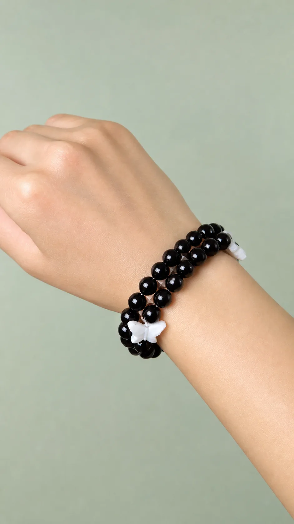 Black Beads Bracelet
